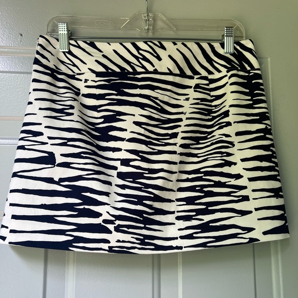 Trina Turk zebra Stripes Cotton Skirt Size 6 - Picture 4 of 9